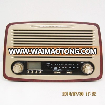 Portable professional vintage Wooden AM FM Radio speaker 2014